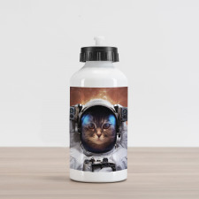 Kitten in Milkyway Aluminum Water Bottle
