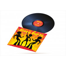 Record Cover Disco Party Aluminum Water Bottle