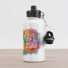 Peace Love Pacifism Aluminum Water Bottle
