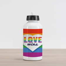 LGBT Pride Love Wins Aluminum Water Bottle