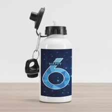 Numbers Aluminum Water Bottle