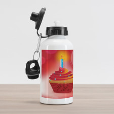 Cupcake Romantic Aluminum Water Bottle