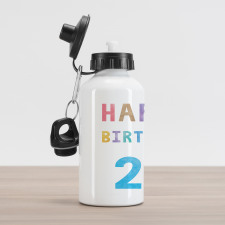 Soft Celebration Sign Aluminum Water Bottle