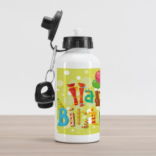 Ice Cream Candies Aluminum Water Bottle