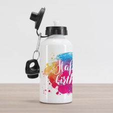 Birthday Message Colorful Aluminum Water Bottle