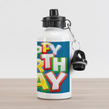 Birthday Lettering Aluminum Water Bottle