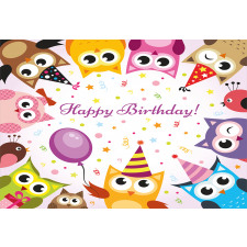 Birthday Party Owls Aluminum Water Bottle