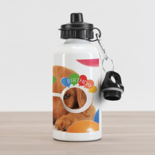 Puppy Dog Birthday Aluminum Water Bottle