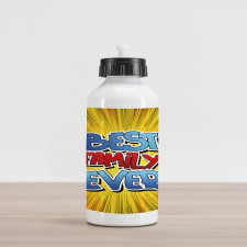 Best Family Ever Words Aluminum Water Bottle