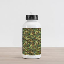 Woodland Abstract Jungle Aluminum Water Bottle