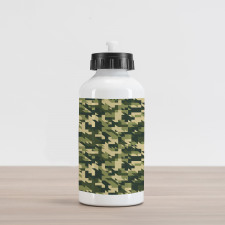 Abstract Chevron Forest Aluminum Water Bottle