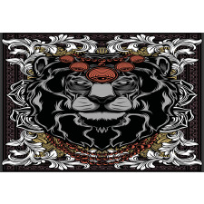 Jungle Emperor Lion Frame Aluminum Water Bottle