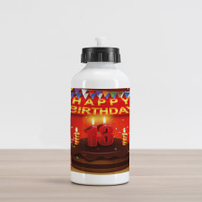 Birthday Party Cake Aluminum Water Bottle