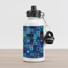 Play Cards Theme Design Aluminum Water Bottle