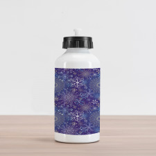 Snowflakes Xmas Art Aluminum Water Bottle