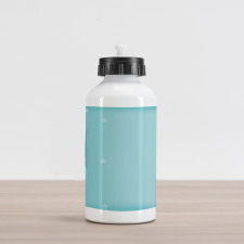 Vertical Shape Border Aluminum Water Bottle