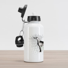 Dog Sketch Art Aluminum Water Bottle