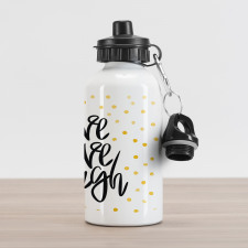 Phrase Dots Aluminum Water Bottle