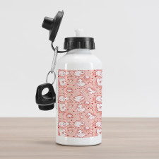 Hippo Pattern Aluminum Water Bottle