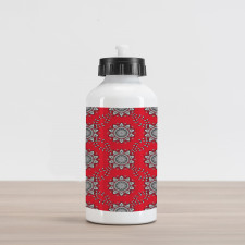 Swirls Floral Mesh Aluminum Water Bottle