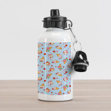 Checkered Tartan Motif Aluminum Water Bottle