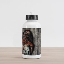 Angry Dead Woman Aluminum Water Bottle