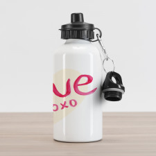 Heart Letters Love Aluminum Water Bottle