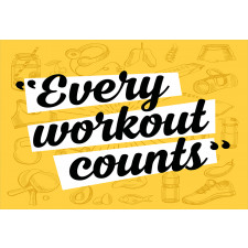 Every Workout Counts Aluminum Water Bottle