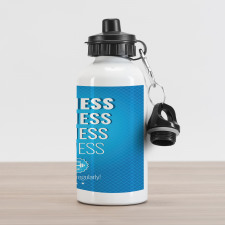 Motivational Checkered Aluminum Water Bottle