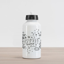 Be Super Star Phrase Aluminum Water Bottle