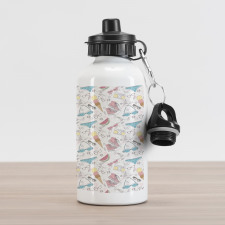 Summer Graphic Aluminum Water Bottle