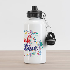 Think Positive Aluminum Water Bottle