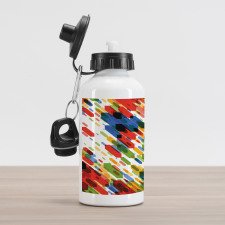 Diagonal Geometric Vibrant Aluminum Water Bottle