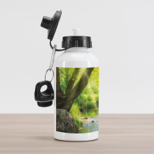 Stream Cascade Tropical Aluminum Water Bottle