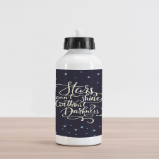 Night Sky Words Aluminum Water Bottle