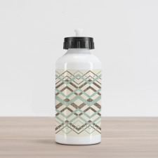 Vintage Zigzag Lines Aluminum Water Bottle