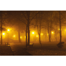 Foggy Evening in the Park Aluminum Water Bottle