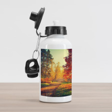 Misty Day in the Forest Aluminum Water Bottle