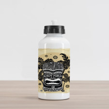 Mask Palm Ornate Aluminum Water Bottle