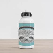 DJ Sloth Headphones Aluminum Water Bottle