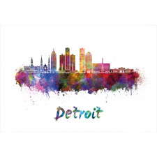 Watercolor Art Skyline Aluminum Water Bottle