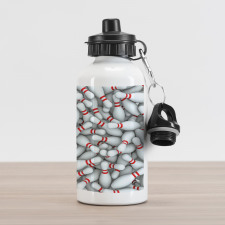 Vivid Pins Pile Aluminum Water Bottle