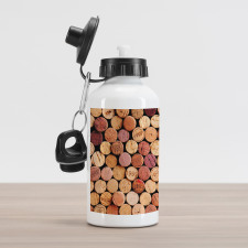 Random Used Wine Corks Aluminum Water Bottle