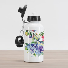 Summer Flowers Branch Aluminum Water Bottle