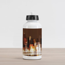 Abstract Urban Downtown Aluminum Water Bottle