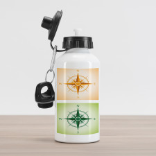 Colorful Windroses Aluminum Water Bottle