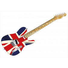 Electric Guitar Flag Aluminum Water Bottle