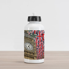 UK Flags Aluminum Water Bottle