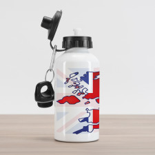 Country Map Flag Aluminum Water Bottle