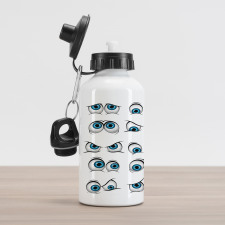 Cartoon Emoticons Funny Aluminum Water Bottle